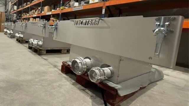 TBMA EBS rotary valve skid for bulk truck discharging