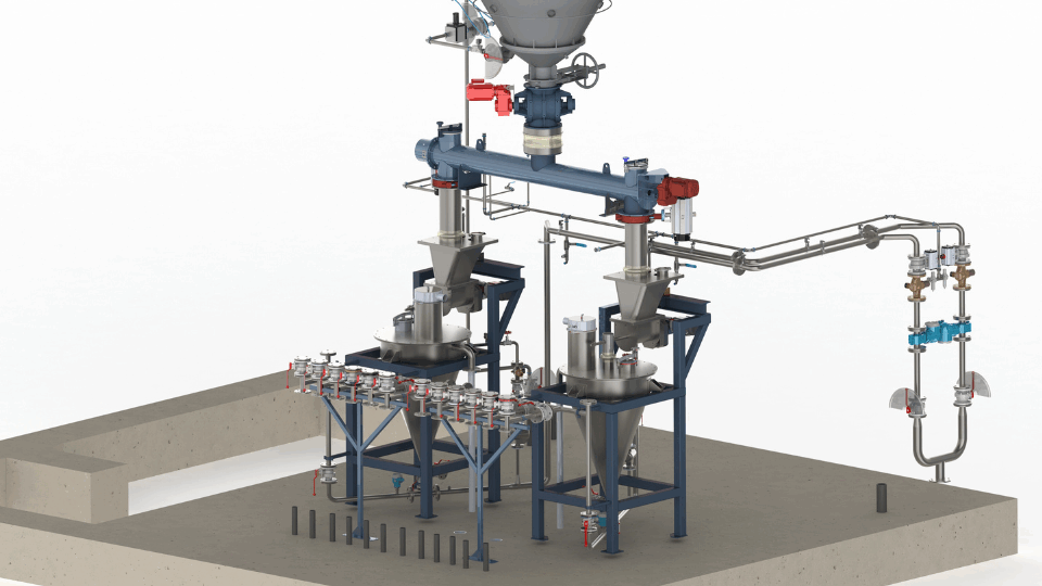 TBMA geactiveerd koolstof systeem voor biologische waterzuivering met oplossingen voor doseren en transporteren