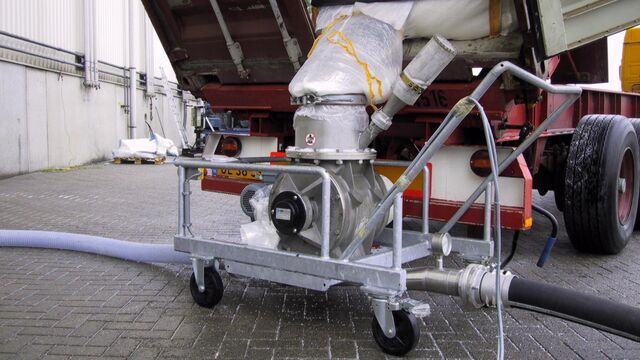 TBMA lined container discharging rotary valve skid solutions