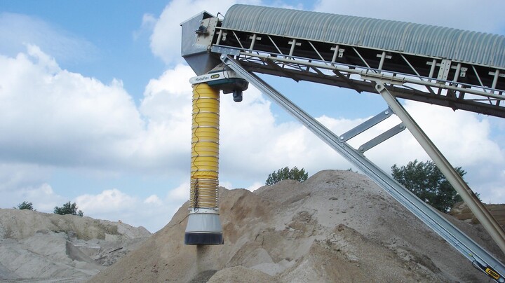 TBMA Moduflex beladingsbalgen stockpiling loodsopslag