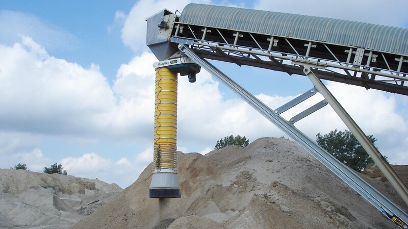 TBMA Moduflex beladingsbalgen stockpiling loodsopslag