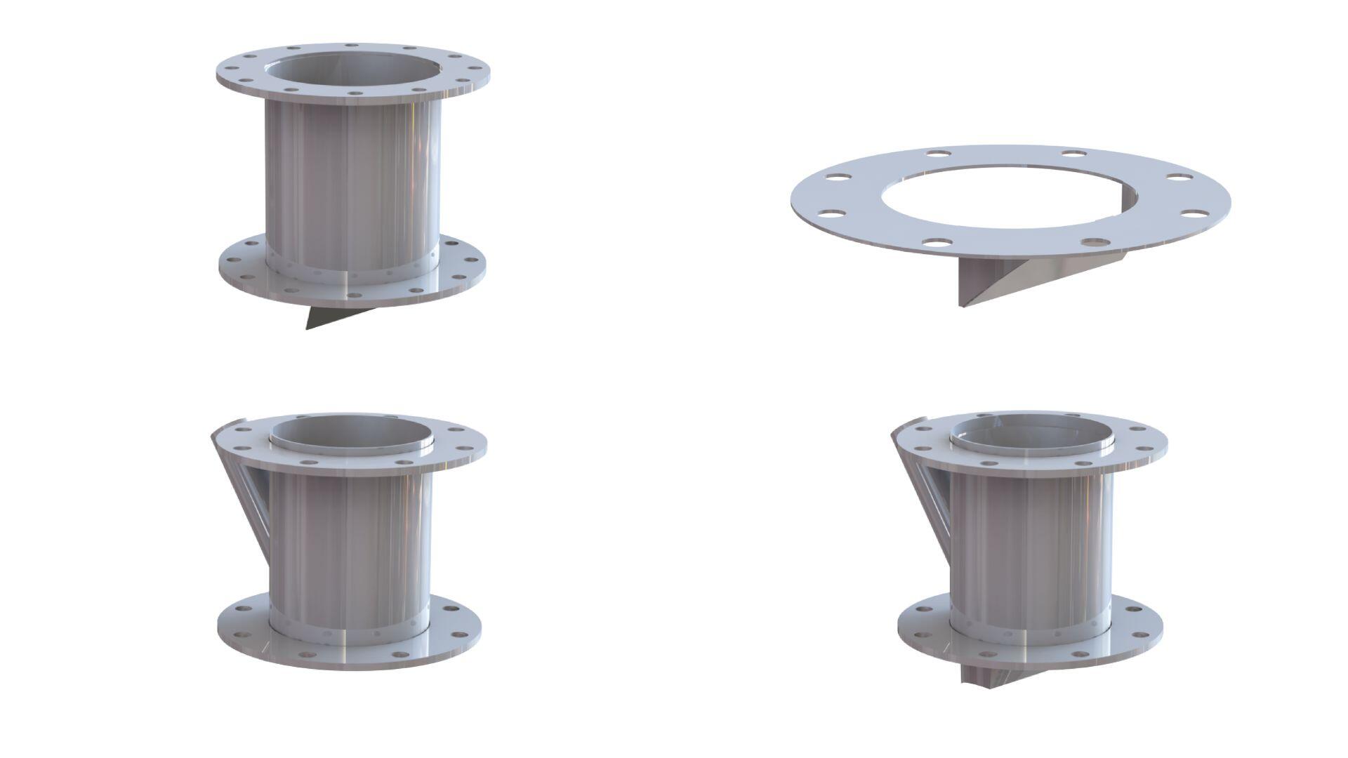 TBMA Inlet and vent adapters for rotary valves